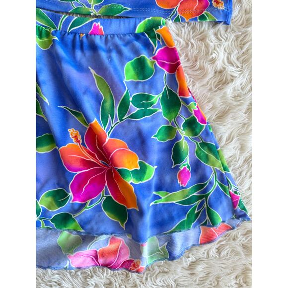 90’s Tropical Skirt Tankini size 14 - Picture 15 of 16